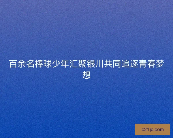 百余名棒球少年汇聚银川共同追逐青春梦想